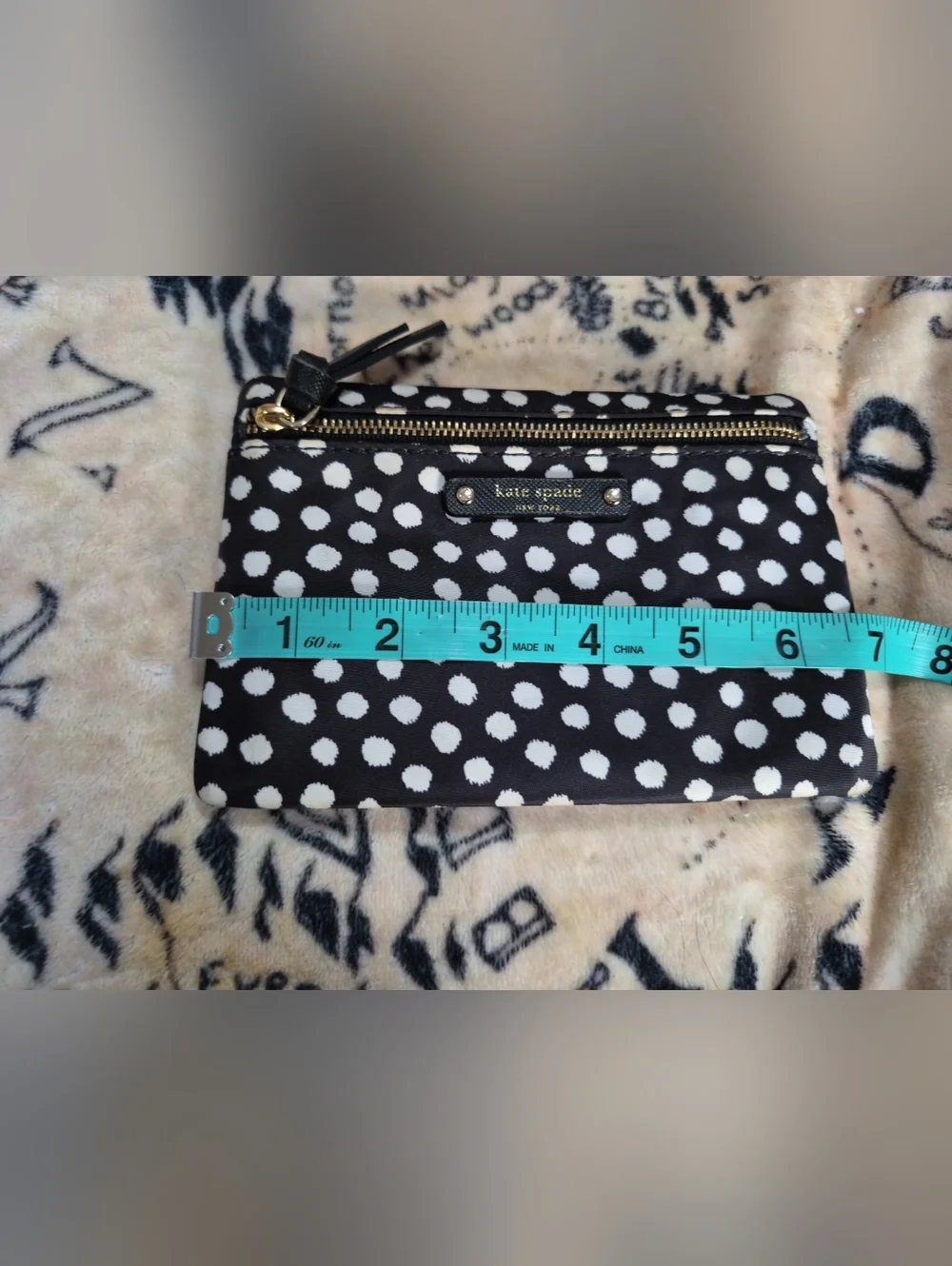 Kate Spade New York Small Drewe Wilson Road Musical Dots Zipper Pouch